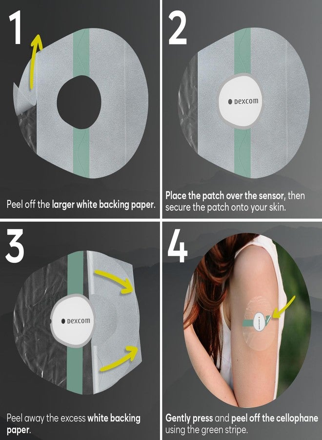 Adamson Dexcom G7 Over Patches Waterproof – 40 Clear Adhesive Patches – Transparent CGM Covers No Glue on Sensor – Strong Hold – Hypoallergenic & Sweatproof - Image 3